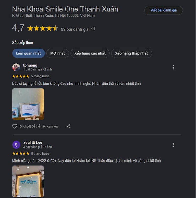 Đánh giá khách hàng