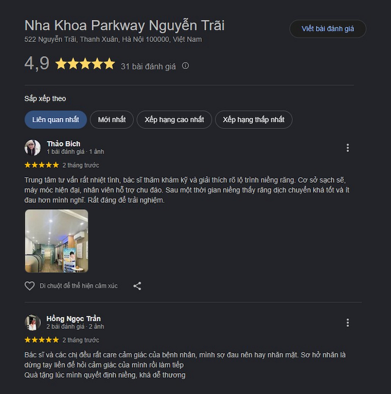 Đánh giá khách hàng