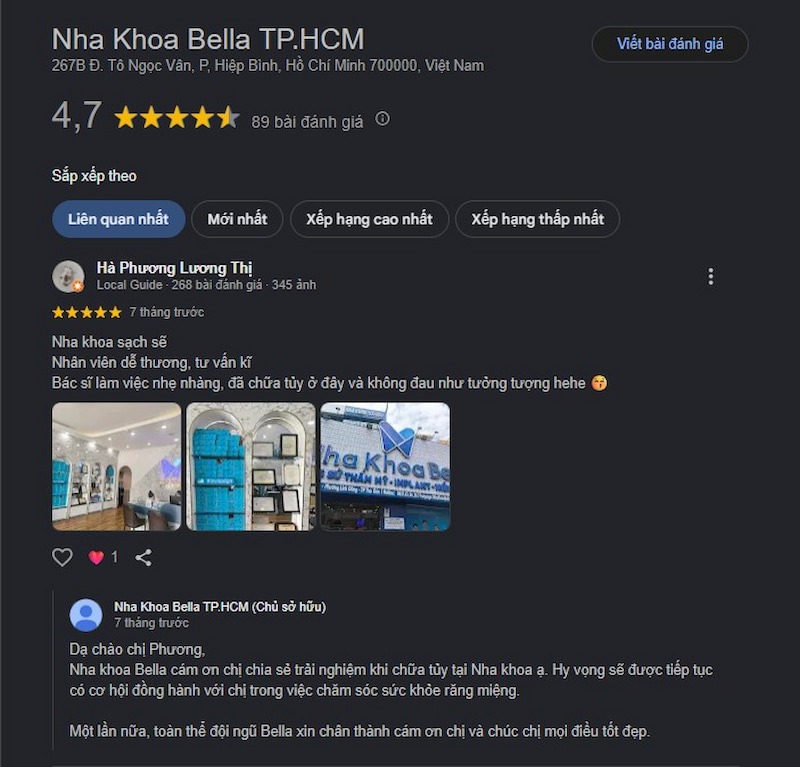 Đánh giá khách hàng