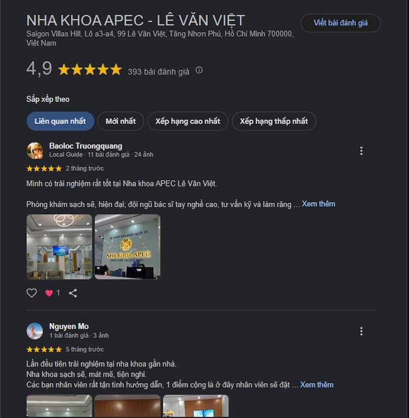 Đánh giá khách hàng