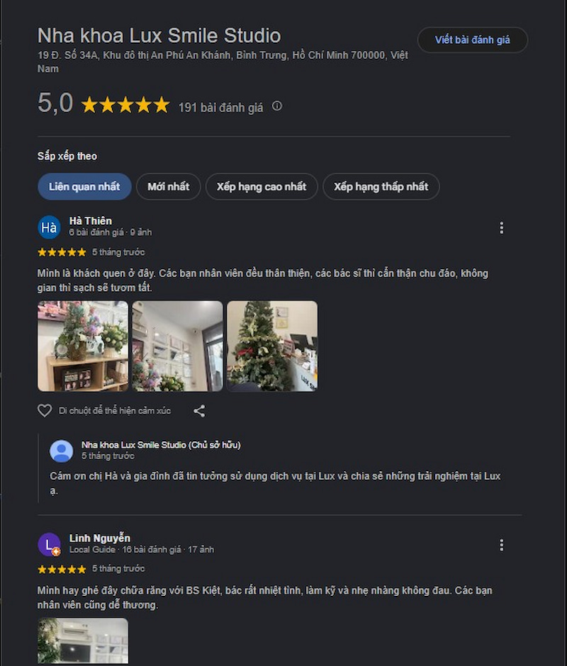Đánh giá khách hàng