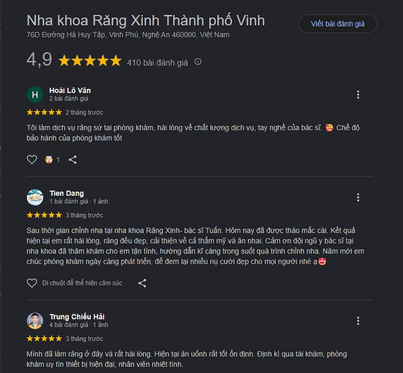 Đánh giá khách hàng