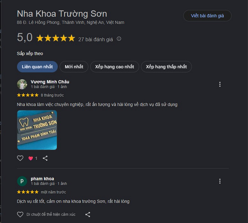 Đánh giá khách hàng
