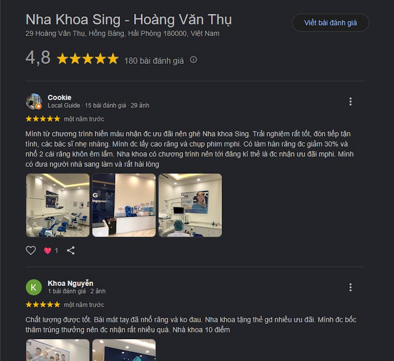 Đánh giá khách hàng