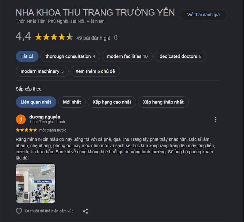 Đánh giá khách hàng