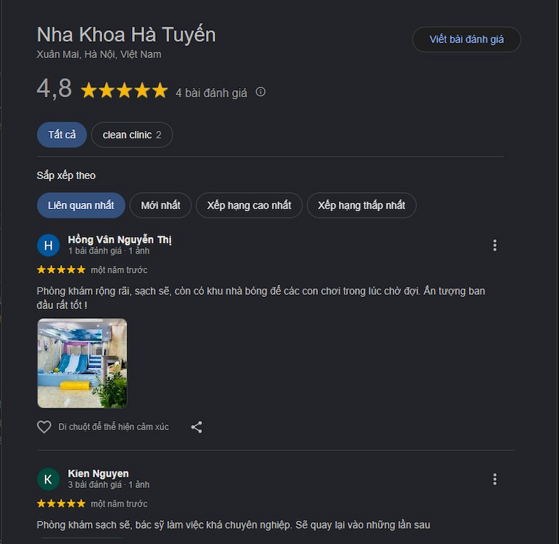 Đánh giá khách hàng
