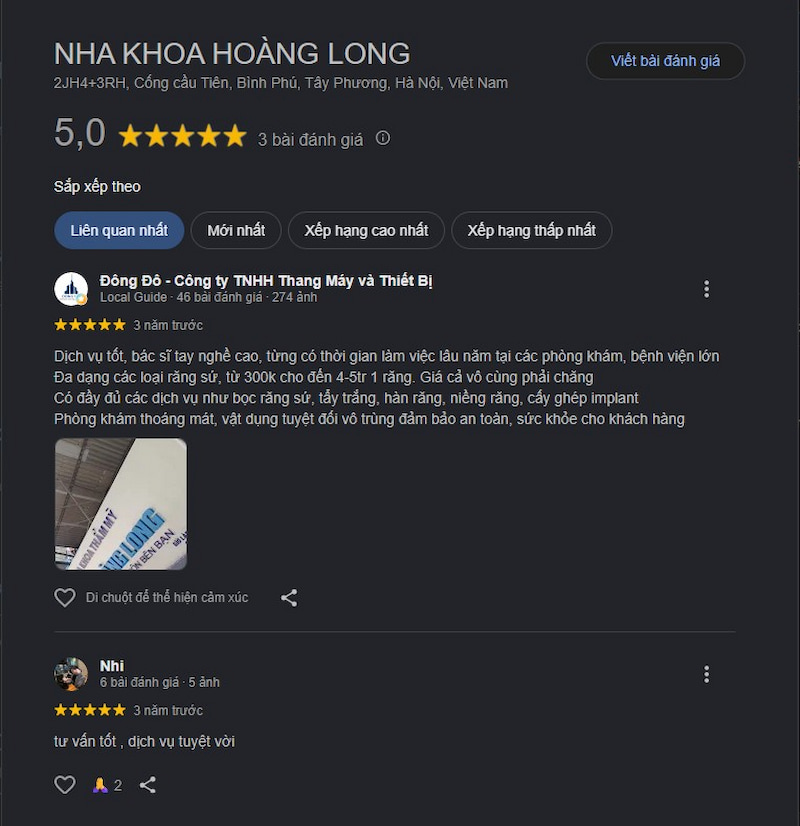 Đánh giá khách hàng