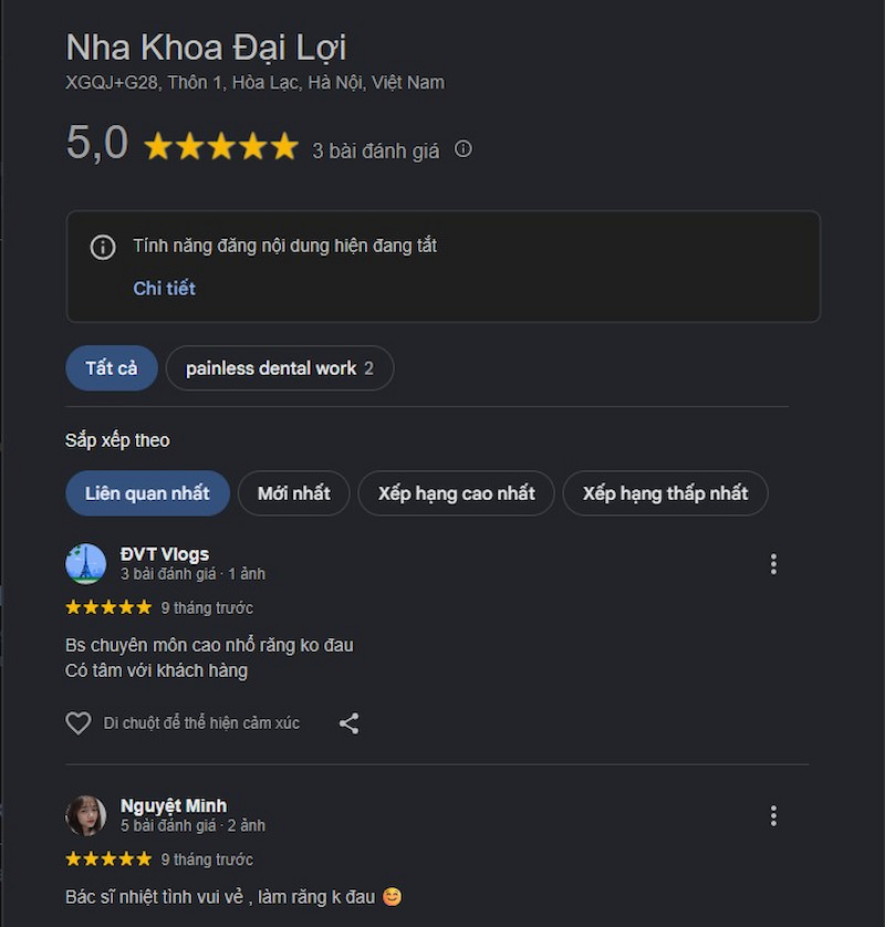 Đánh giá khách hàng