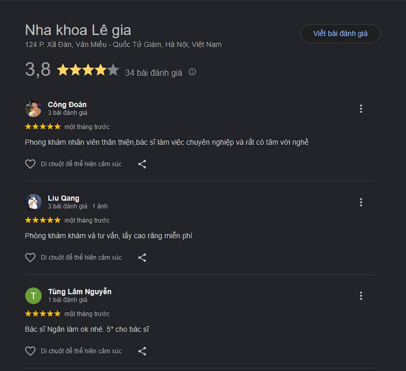 Đánh giá khách hàng