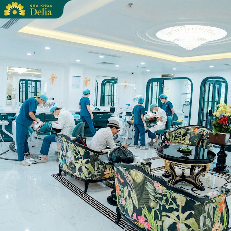 Nha khoa Delia có không gian thăm khám sang trọng, hiện đại